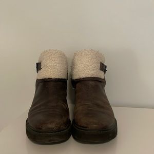 Timberland Fur Fold-over Leather Boots
